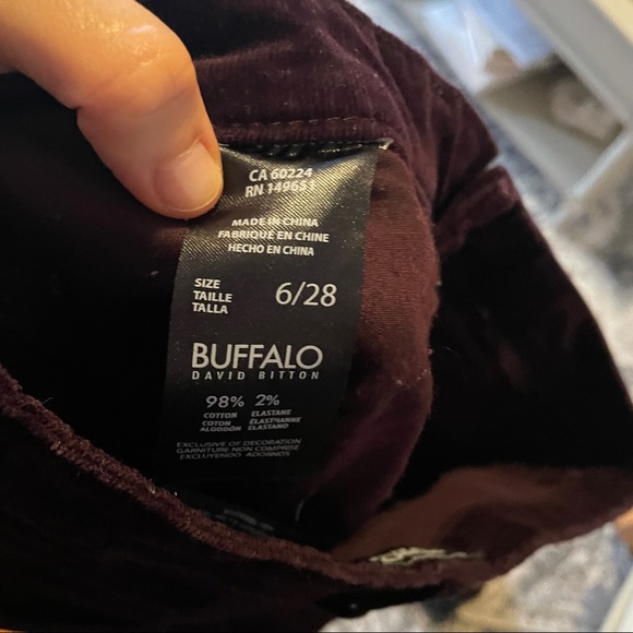 Buffalo David Bitton Icon 6/28 wine corduroy pants - Picture 4 of 5